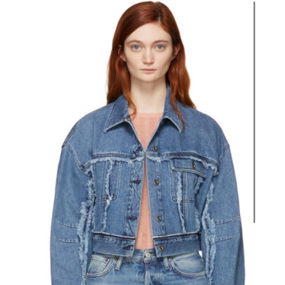 Acne Studios Blue Denim Oriana Jacket retails $500+ - Picture 2 of 3